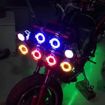 Motociklo LED U7 priekinis žibintas 12v 125w motorinių rūko žibintai Motociklo pagalbinės Tolimosios Šviesos 6500K Super Šviesus moto vietoje žibintas