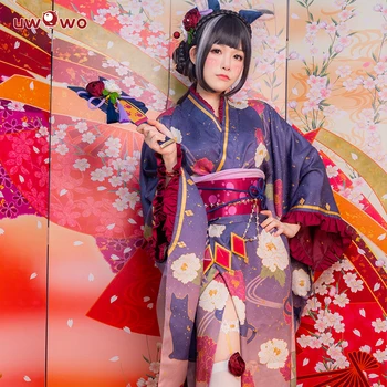 Uwowo Žaidimas Princesė Prisijungti! Re:Nardymo Kyaru Naujųjų metų Ver. Cosplay Kostiumų Mielas Suknelė Kimono