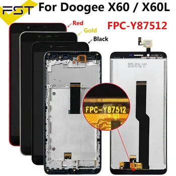 Už Doogee X60L LCD Ekranas Jutiklinis Ekranas Ekrano skaitmeninis keitiklis Asamblėjos Pakeitimo 5.5 colių doogee x60 lcd ekranas jutiklis