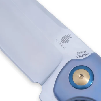 Kizer sulankstomas peilis peilis C01C Mini KI3488A2 taktinis peilis su titano mini aviganis peilis aukštos kokybės medžioklės peilis, kempingas