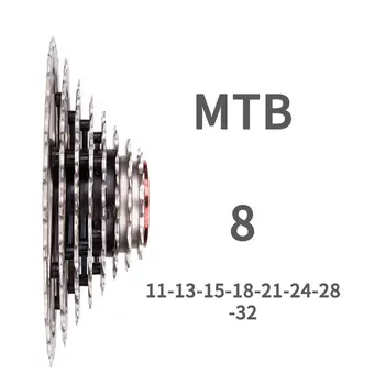 Naujas ZTTO 8 Greičiu, 11-32T MTB Dviračių Kasetės Kalnų Dviračių Plieno 8s 8v K7 Laisva Smagratis Dviračių Dalys 2020 m.