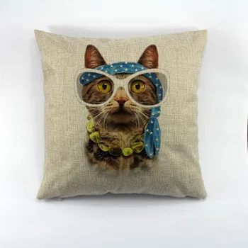 Cool katės modelio spausdinimo namų dekoratyvinės pagalvės užvalkalą papuošti pagalvę namų