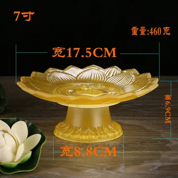 Budistų Prekių Budistų Šventykla Prekių Kinų stiliaus Imitacija Stiklo Lotus Vaisių Plokštė Vaisių Plokštė Vaisių Plokštė