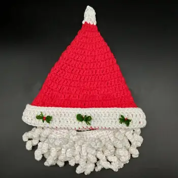 Kūdikių Nėrimo Skrybėlę , Vaikų Kepuraitė Kepurės Santa Hat Kalėdų Senelio Barzda Skrybėlę Kalėdų Dovanų Idėjos Barzdotas Kepuraitė