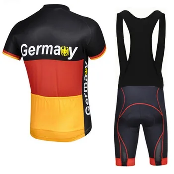 Pro komandos Deutschland vokietijos vėliava dviračių džersis nustatyti vasaros lenktynių dviratis drabužių MTB kelių Ropa Ciclismo Dviračių maillot